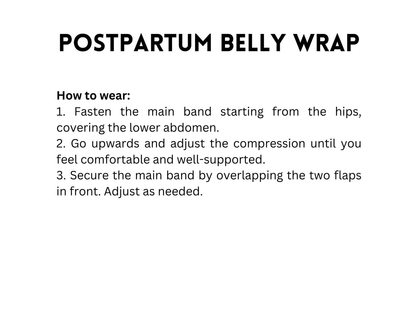 Postpartum Recovery and Tummy Control Belly Wrap